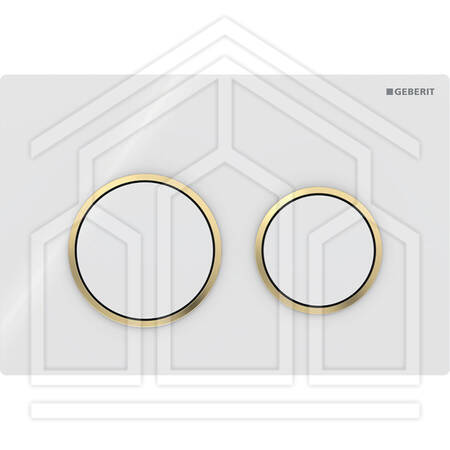 OMEGA20 ROUND PLACCA DI COMANDO DOPPIO TASTO BIANCO/ORO/BIANCO