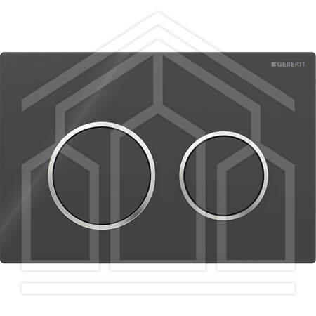 OMEGA20 ROUND PLACCA DI COMANDO DOPPIO TASTO NERO/CROMATO/NERO