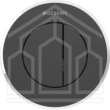 COMANDO PNEUMATICO TIPO10 ROUND SIGMA12 DA INCASSO DOPPIOTASTO NERO/CROMATO