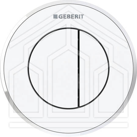 COMANDO PNEUMATICO TIPO10 ROUND SIGMA8 DA INCASSO DOPPIOTASTO BIANCO/CROMATO