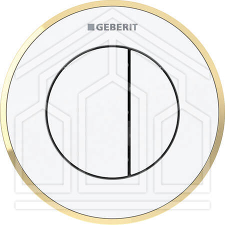 COMANDO PNEUMATICO TIPO10 ROUND SIGMA8 DA INCASSO DOPPIOTASTO BIANCO/ORO