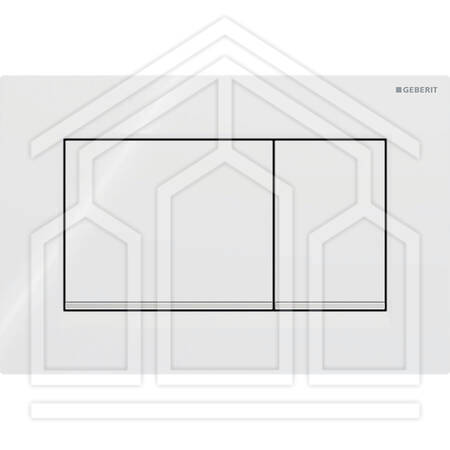 SIGMA20 SQUARE PLACCA DI COMANDO DOPPIO TASTO BIANCO/CROMATO/BIANCO