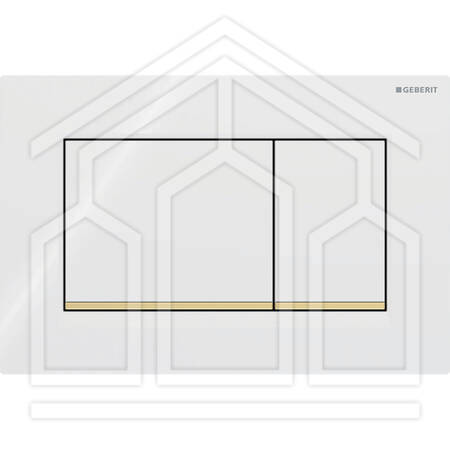 SIGMA20 SQUARE PLACCA DI COMANDO DOPPIO TASTO BIANCO/ORO/BIANCO