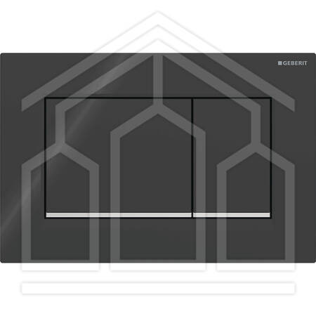 SIGMA20 SQUARE PLACCA DI COMANDO DOPPIO TASTO NERO/CROMATO/NERO