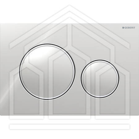 SIGMA20 ROUND PLACCA DI COMANDO DOPPIO TASTO CROMATO/SATINATO/CROMATO