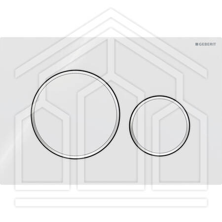 SIGMA20 ROUND PLACCA DI COMANDO DOPPIO TASTO BIANCO/CROMATO/BIANCO
