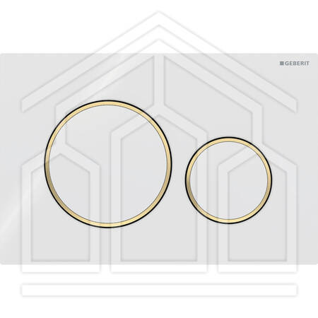 SIGMA20 ROUND PLACCA DI COMANDO DOPPIO TASTO BIANCO/ORO/BIANCO