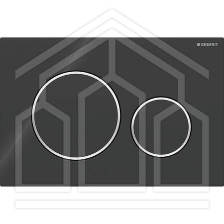 SIGMA20 ROUND PLACCA DI COMANDO DOPPIO TASTO NERO/CROMATO/NERO