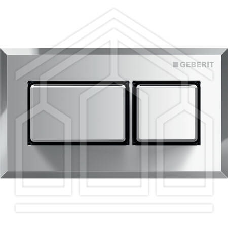 COMANDO PNEUMATICO DESIGN SQUADRATO SIGMA12 DA INCASSO DOPPIOTASTO ESTESO CROMATO