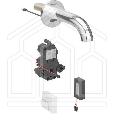 PIAVE RUBINETTERIA A PARETE L17 A BATTERIA SENZA MISCELATORE CROMO