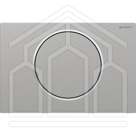SIGMA10 ROUND PLACCA DI COMANDO TASTO STOP SPAZZ/CROM/SPAZZ ACCIAIO INOX VITI ANTIV.