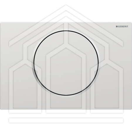 SIGMA10 ROUND PLACCA DI COMANDO TASTO STOP SATINATO/CROMATO/SATINATO RIVESTIMENTO FACILE DA PULIRE