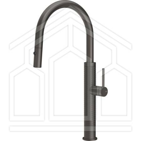 GESSI 316 FLESSA HT 60024 MISCELATORE LAVELLO CON CANNA GIREVOLE E DOCCETTA BLACK METAL BRUSHED PVD