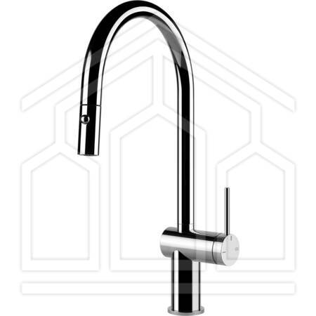 INEDITO 60413 MISCELATORE LAVELLO CON CANNA GIREVOLE E DOCCETTA CROMO