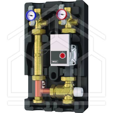 R586R GRUPPO PREMONTATO ø1.1/2"Mx1"F CON CIRCOLATORE E MISCELATORE TERMOSTATICO