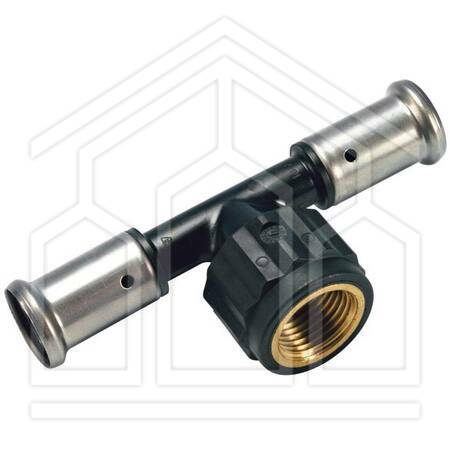13PK RACCORDO TEE FEMMINA ø50x1.1/2"Fx50mm PVD PRESSARE