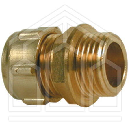 MANICOTTO OTTONE COMPRESSIONE TENUTA METALLICA F/filetto M 22 x 3/4