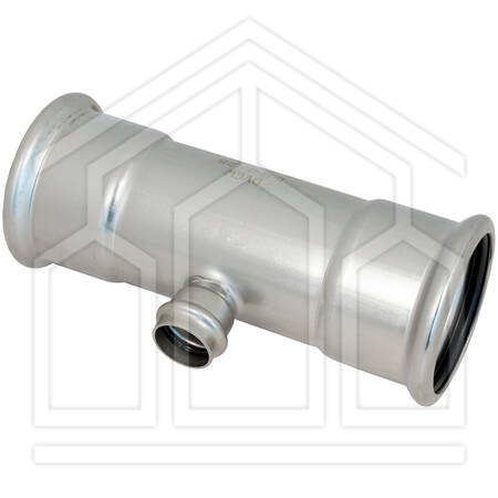 TEE ACCIAIO INOX PRESSARE TENUTA ORING EPDM RIDOTTO F/F/F 108 x 54 x 108