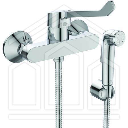 CERAFLEX MISCELATORE MONOCOMANDO WC / BIDET LEVA CLINICA CON SET DOCCETTA CROMO