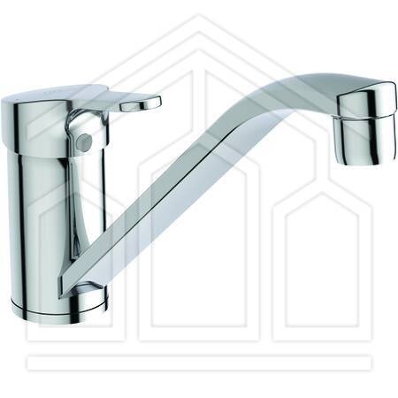 CERAFLEX MISCELATORE MONOCOMANDO LAVELLO BOCCA ORIENTABILE CROMO