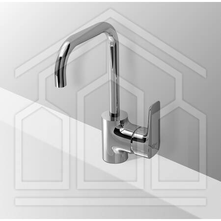 CERAPLAN III MISCELATORE LAVABO BOCCA ALTA CON SCARICO CROMO