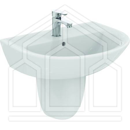 QUARZO-EUROVIT LAVABO 60cm 1 FORO BIANCO