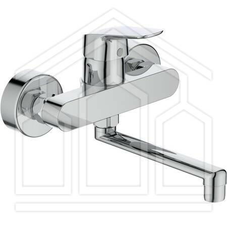 CERAFLEX MISCELATORE MONOCOMANDO LAVELLO PARETE BOCCA 200mm CROMO