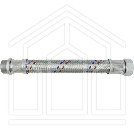 AC 4001 FLESSIBILE DN40 ACCIAIO ZINCATO 500mm ø1.1/2" MASCHIO x 1.1/2" FEMMINA