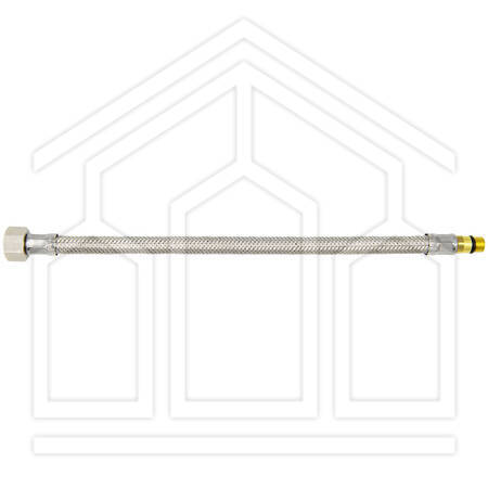 FX 801 FLESSIBILE DN8 ACCIAIO INOX 500mm ø10/1 MASCHIO CORTO x 3/8" FEMMINA CON GUARNIZIONE INSERITA