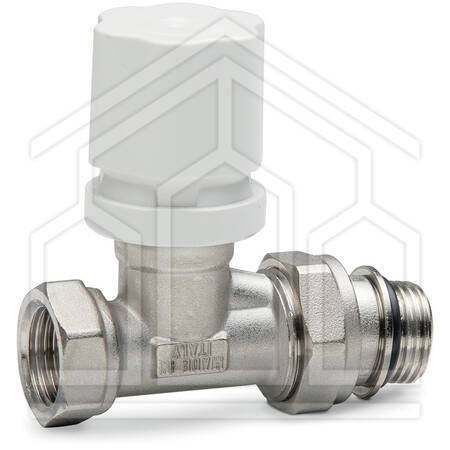 RD 2505 VALVOLA DIRITTA TERMOSTATIZZABILE ø3/8" ATTACCO PER TUBO FERRO NICHELATO