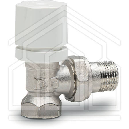 RS 2502 VALVOLA A SQUADRA TERMOSTATIZZABILE ø3/8" ATTACCO PER TUBO FERRO NICHELATO