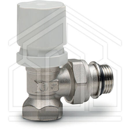 RS 2506 VALVOLA A SQUADRA TERMOSTATIZZABILE ø3/8" ATTACCO PER TUBO FERRO NICHELATO