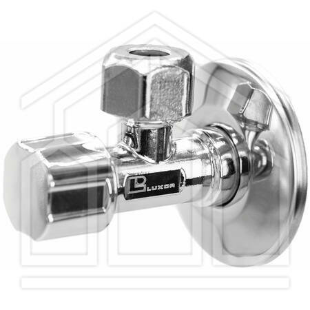 S 8 RUBINETTO SOTTOLAVABO A VITONE ø1/2"x3/8" CON ROSETTA SCORREVOLE CON OGIVA IN TEFLON CROMATO