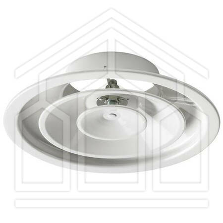 DIFFUSORE CIRCOLARE ø315mm CONI REGOLABILI ALLUMINIO VERNICIATO BIANCO