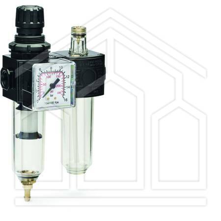 E/12/2 GRUPPO FILTRO REGOLATORE E LUBRIFICATORE ø1/4"F