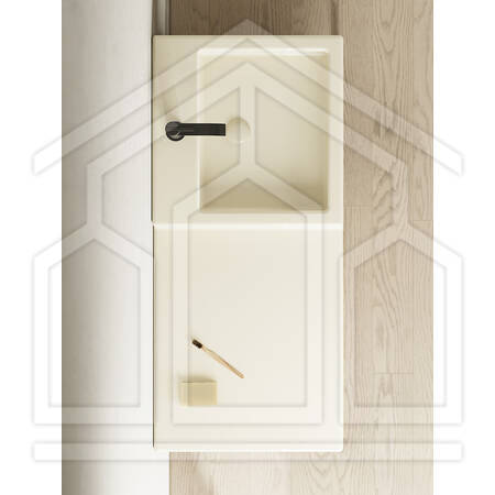 SEMPLICE 105 TOP LAVABO VASCA DESTRA 105x48xH.12 ARGILLA MATT