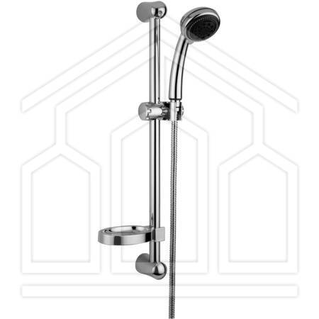 saliscendi CRETA DUE con port.(Asta+doccia Creta Due+flx150) cromo