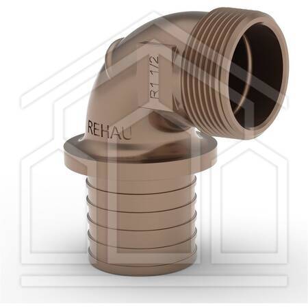 REHAU Terminale RAUTITAN RX+ stabil 50 - M 1 1/2, 90 gradi