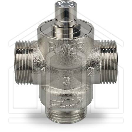 R00484 VALVOLA DEVIATRICE TERMOSTATICA ø1" 40°C