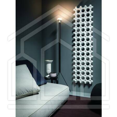 Add_On VERTICALE forma lineare. a muro, H/L 120 cm,  H/L 36 cm,  C0 (Cod 9010) Bianco Standard TUBES 12 mm