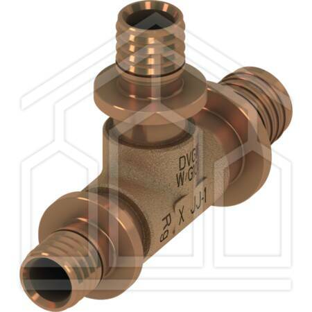 TECEflex RACC. TEE 90° RID. INTERM. ø40x32x32 - BRONZO