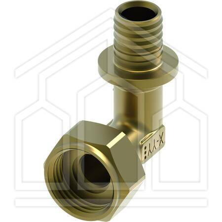 TECEflex CURVA CON SEDE PIATTA, ø25x3/4"F - OTT. STAND.