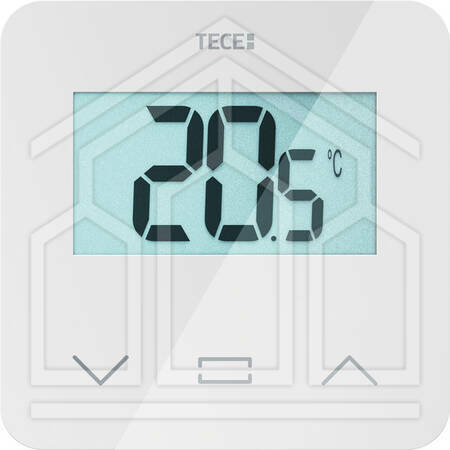 TECEfloor unità di comando ambiente, display LCD, bianco