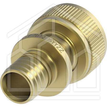 TECEflex ADAPTER RAPIDO DRITTO 16x1/2" - BR.SIL.