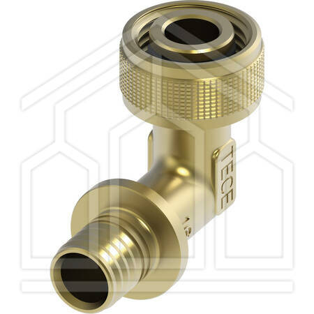 TECEflex ADAPTER RAPIDO GOMITO 90° 16x1/2" - BR.SIL.