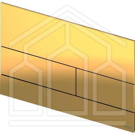 TECEsquare PLACCA WC 2T - ACCIAIO - GOLD OPTIC LUC.