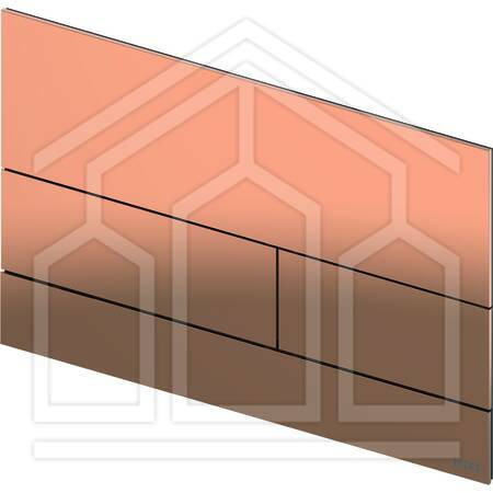 TECEsquare PLACCA WC 2T - ACCIAIO - RED GOLD LUC.