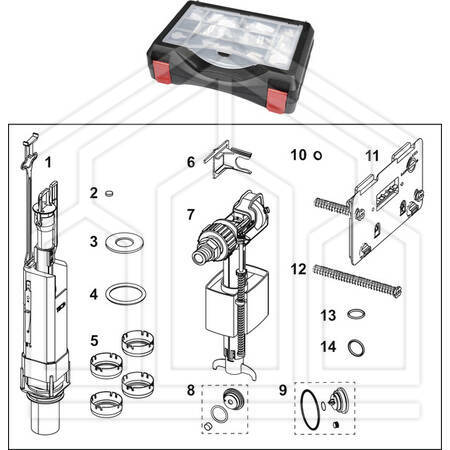 TECEbox VALIGETTA RICAMBI "small" X CASSETTA Octa 8cm