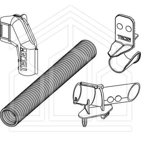 TECEricambi Box Uni TUBO CORRUGATO E CLIP FISSAGGIO