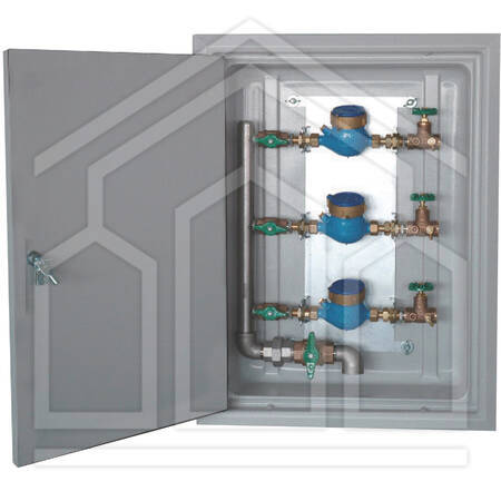 CASSETTA ANTIGELIVA PER 3 CONTATORI ACQUA - 885 x 685 x 240 mm